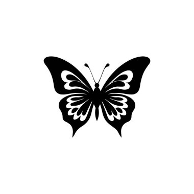 Kelebek ikonu vektör çizimi. şablon tasarımı.