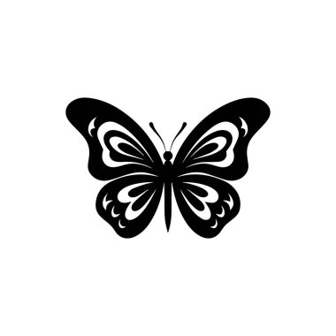 Kelebek ikonu vektör çizimi. şablon tasarımı.