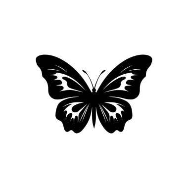 Kelebek ikonu vektör çizimi. şablon tasarımı.