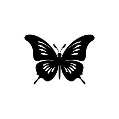 Kelebek ikonu vektör çizimi. şablon tasarımı.