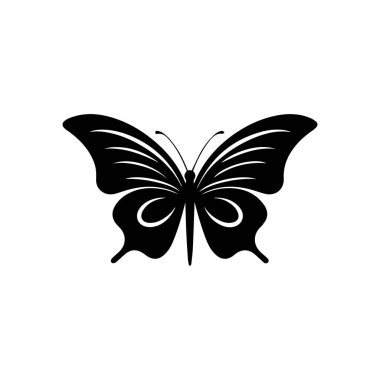 Kelebek ikonu vektör çizimi. şablon tasarımı.