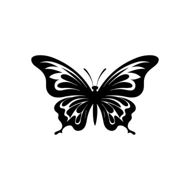 Kelebek ikonu vektör çizimi. şablon tasarımı.