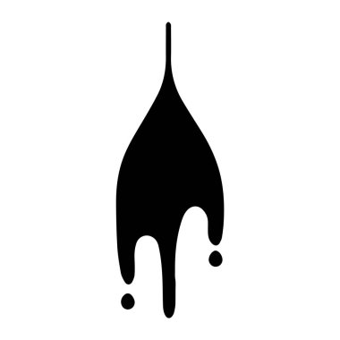 Boya siyah vektör damlatır. Beyaz arkaplan dizaynı ile izole edilmiş.