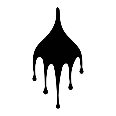 Boya siyah vektör damlatır. Beyaz arkaplan dizaynı ile izole edilmiş.