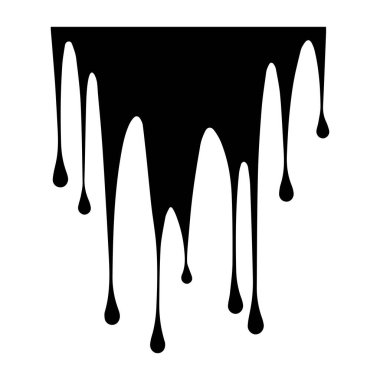 Boya siyah vektör damlatır. Beyaz arkaplan dizaynı ile izole edilmiş.