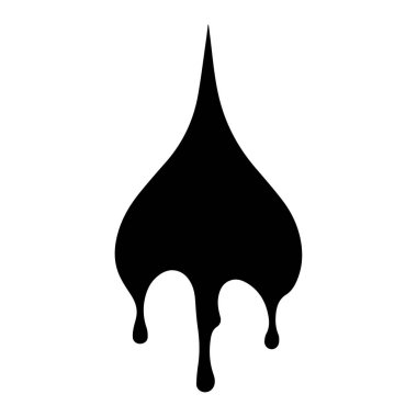 Boya siyah vektör damlatır. Beyaz arkaplan dizaynı ile izole edilmiş.