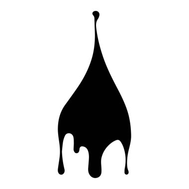 Boya siyah vektör damlatır. Beyaz arkaplan dizaynı ile izole edilmiş.