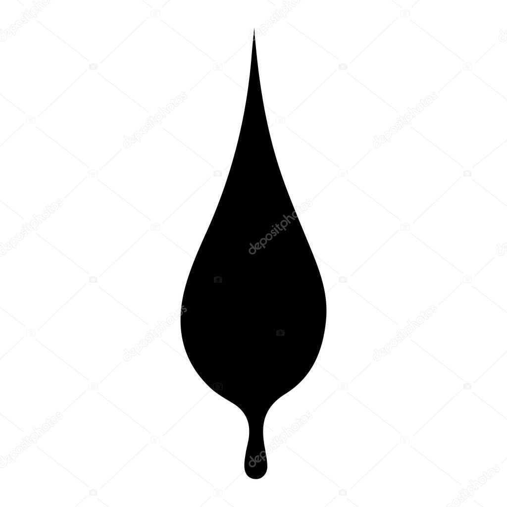Paint drips black vector. Isolated on a white background design.