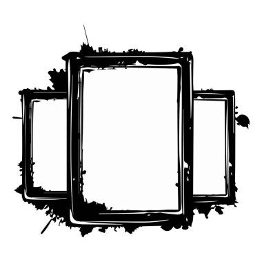 Çerçeve beyaz arkaplanda izole edildi. Vektör illüstrasyonu.