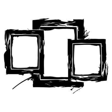 Çerçeve beyaz arkaplanda izole edildi. Vektör illüstrasyonu.