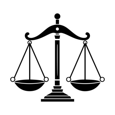 Simgeyi ölçekle. Hukuk ve adalet teması. İzole tasarım. Vektör illüstrasyonu.