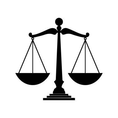 Simgeyi ölçekle. Hukuk ve adalet teması. İzole tasarım. Vektör illüstrasyonu.