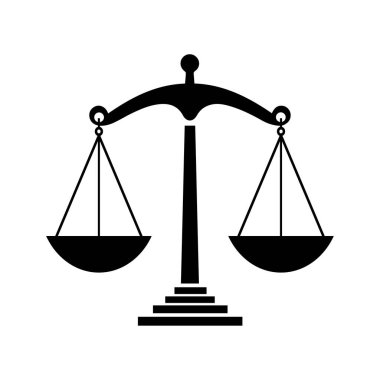 Simgeyi ölçekle. Hukuk ve adalet teması. İzole tasarım. Vektör illüstrasyonu.