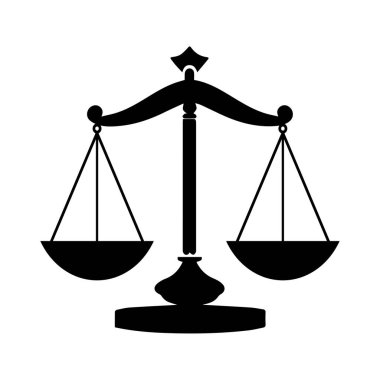 Simgeyi ölçekle. Hukuk ve adalet teması. İzole tasarım. Vektör illüstrasyonu.