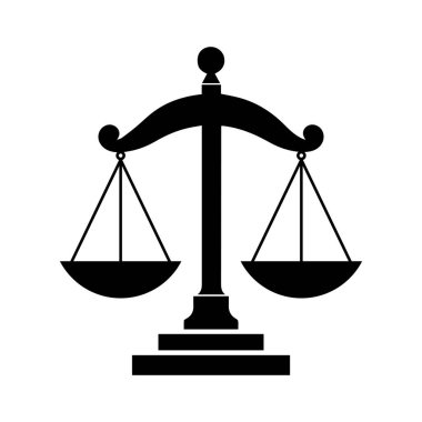 Simgeyi ölçekle. Hukuk ve adalet teması. İzole tasarım. Vektör illüstrasyonu.