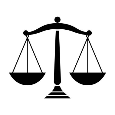 Simgeyi ölçekle. Hukuk ve adalet teması. İzole tasarım. Vektör illüstrasyonu.