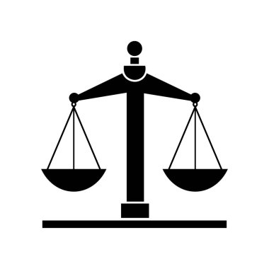 Simgeyi ölçekle. Hukuk ve adalet teması. İzole tasarım. Vektör illüstrasyonu.