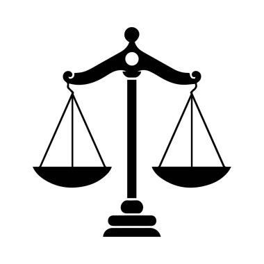 Simgeyi ölçekle. Hukuk ve adalet teması. İzole tasarım. Vektör illüstrasyonu.