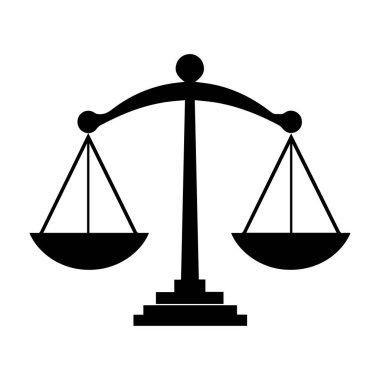 Simgeyi ölçekle. Hukuk ve adalet teması. İzole tasarım. Vektör illüstrasyonu.