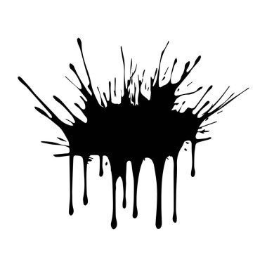 Beyaz arkaplana boya fırçası vuruşunu bırak, vektör illüstrasyonu.