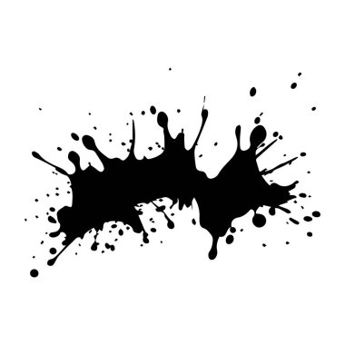 Beyaz arkaplana boya fırçası vuruşunu bırak, vektör illüstrasyonu.