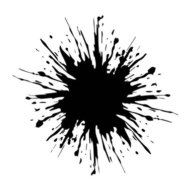 Beyaz arkaplana boya fırçası vuruşunu bırak, vektör illüstrasyonu.