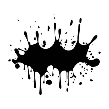 Beyaz arkaplana boya fırçası vuruşunu bırak, vektör illüstrasyonu.