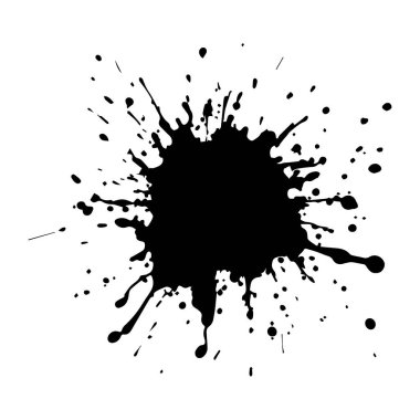 Beyaz arkaplana boya fırçası vuruşunu bırak, vektör illüstrasyonu.