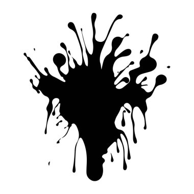 Beyaz arkaplana boya fırçası vuruşunu bırak, vektör illüstrasyonu.