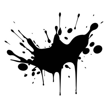 Beyaz arkaplana boya fırçası vuruşunu bırak, vektör illüstrasyonu.