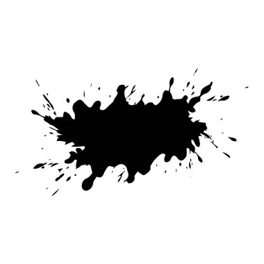 Beyaz arkaplana boya fırçası vuruşunu bırak, vektör illüstrasyonu.