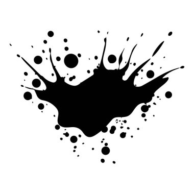 Beyaz arkaplana boya fırçası vuruşunu bırak, vektör illüstrasyonu.