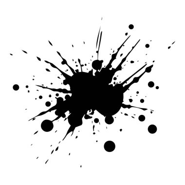 Beyaz arkaplana boya fırçası vuruşunu bırak, vektör illüstrasyonu.