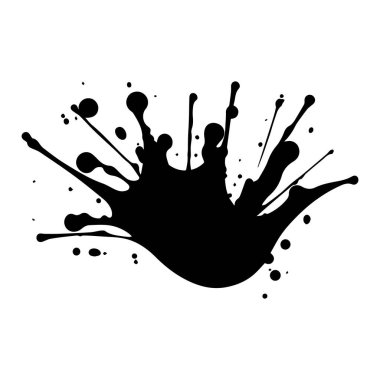 Beyaz arkaplana boya fırçası vuruşunu bırak, vektör illüstrasyonu.