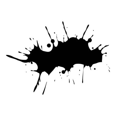 Beyaz arkaplana boya fırçası vuruşunu bırak, vektör illüstrasyonu.