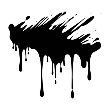 Beyaz arkaplana boya fırçası vuruşunu bırak, vektör illüstrasyonu.