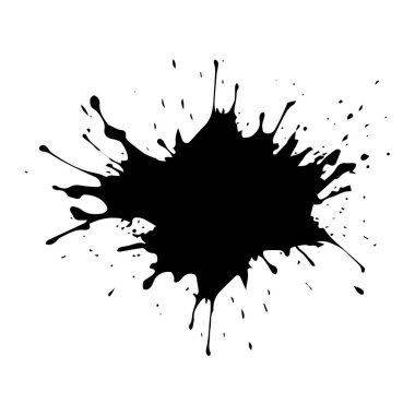 Beyaz arkaplana boya fırçası vuruşunu bırak, vektör illüstrasyonu.