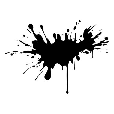 Beyaz arkaplana boya fırçası vuruşunu bırak, vektör illüstrasyonu.