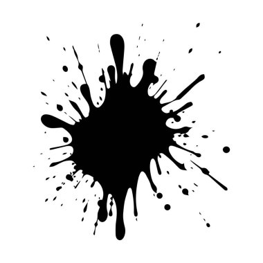 Beyaz arkaplana boya fırçası vuruşunu bırak, vektör illüstrasyonu.