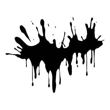 Beyaz arkaplana boya fırçası vuruşunu bırak, vektör illüstrasyonu.