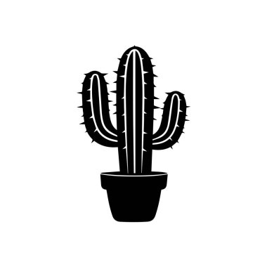 Kaktüs ağacı koleksiyonu flora tasarım vektör sanatı.