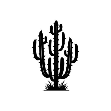 Kaktüs ağacı koleksiyonu flora tasarım vektör sanatı.