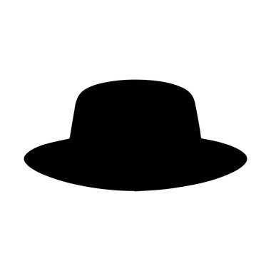 Kovboy şapkalı ikon adam. siyah vektör eski koleksiyon tasarımı.