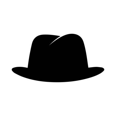 Kovboy şapkalı ikon adam. siyah vektör eski koleksiyon tasarımı.