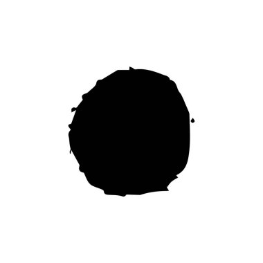 Çember şeklinde fırçala Siyah renk tasarımı.