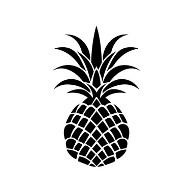 Ananas doğal gıda ikonu. Tazelik tatlı sanat vektör tasarımı.