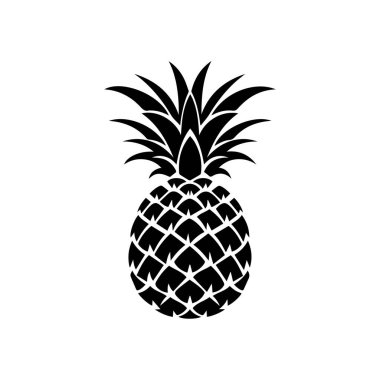 Ananas doğal gıda ikonu. Tazelik tatlı sanat vektör tasarımı.