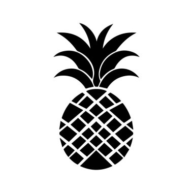 Ananas doğal gıda ikonu. Tazelik tatlı sanat vektör tasarımı.