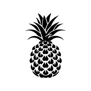 Ananas doğal gıda ikonu. Tazelik tatlı sanat vektör tasarımı.
