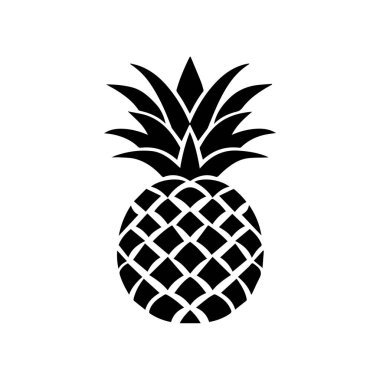 Ananas doğal gıda ikonu. Tazelik tatlı sanat vektör tasarımı.
